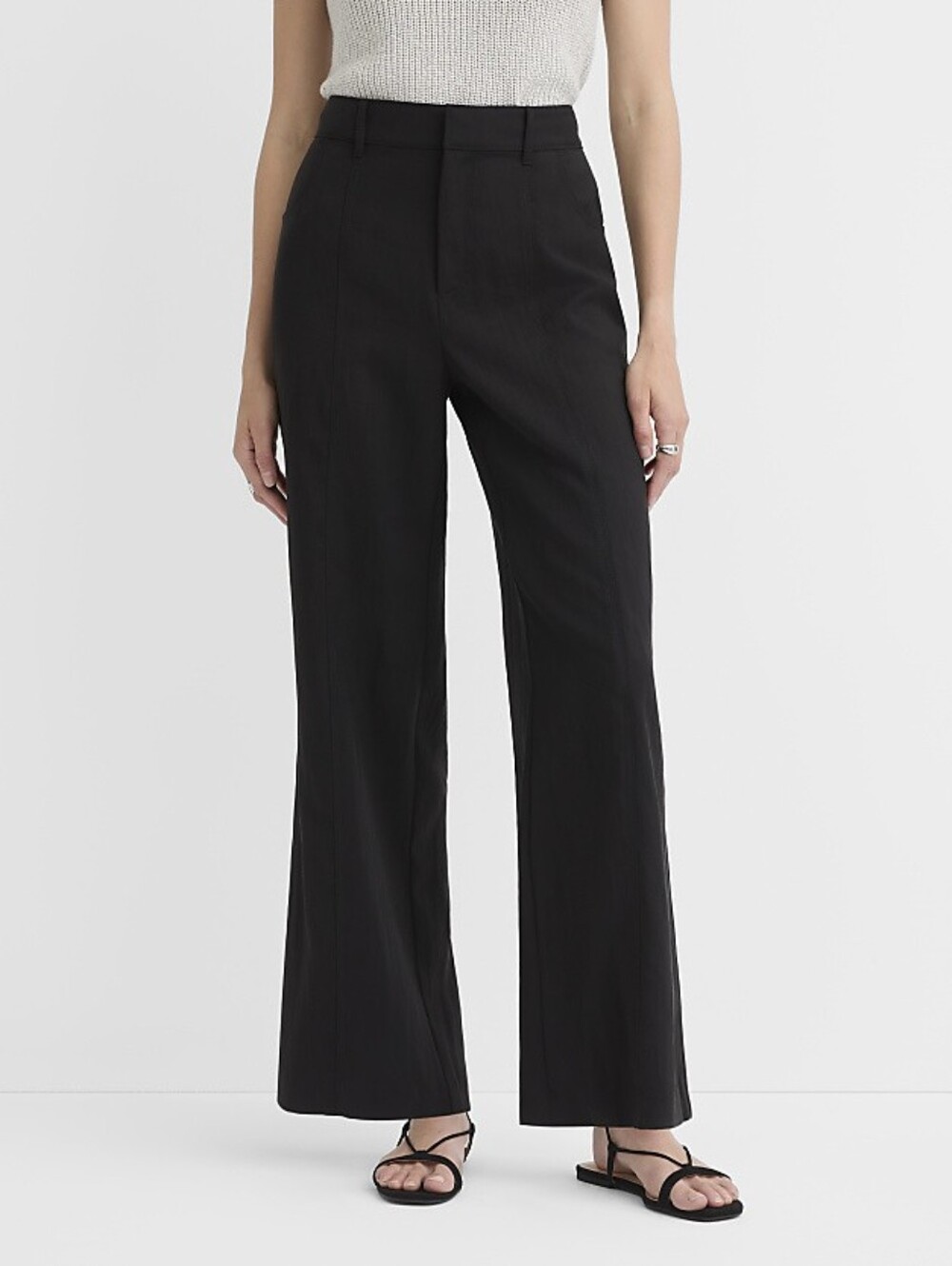 NEW Ann Taylor Loft Black Relaxed Straight Pants 12